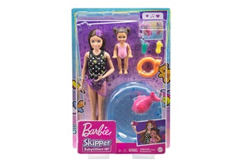 Poupée Barbie Coffret barbie skipper baby-sitter piscine