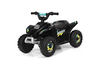 Véhicule électrique pour enfant Costway Quad buggy electrique pour enfant 6 v 4,5 km-h max voiture pour enfants de 3 ans+ noir