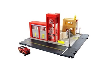 Figurine pour enfant Matchbox Matchbox caserne de pompiers - circuit / petite voiture - 3 ans et +