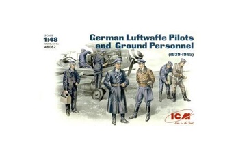 Maquette GENERIQUE Icm - figurines 2ème guerre mondiale : pilote et mécaniciens luftwaffe 1939-1945
