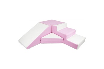 Autres jeux d'éveil Velinda Set de 4 blocs en mousse pour le jeu blanc, rose (pastel)
