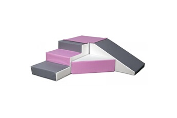 Autres jeux d'éveil Velinda Set de 4 blocs en eps et pe pour le jeu blanc,rose clair,gris
