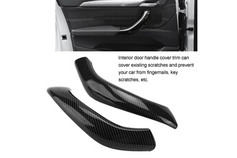 Accessoire siège auto GENERIQUE 2 pièces garniture de couvercle de poignée de porte intérieure en fibre de carbone de remplacement pour x1 f48 2016-2021