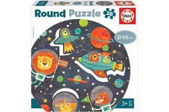 Puzzle Educa Puzzle - puzzle rond l'espace 28 pcs