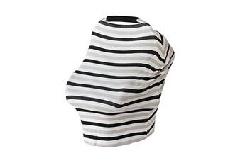 Accessoires poussettes Wewoo Couverture de poussette de coussin de siège de sécurité de serviette d'allaitement en coton multifonctionnelle (rayures tricolores)