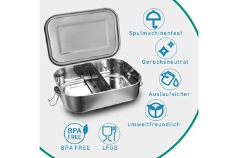 Coffret repas bébé Einfeben 1400ml boîte à lunch boîte à lunch en métal boîte à lunch thermo-conteneur en acier inoxydable sans bpa