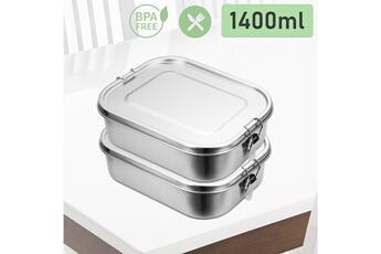 Coffret repas bébé Einfeben 800-1400ml boîte à lunch sans plastique boîte à lunch sans bpa boîte à lunch en acier inoxydable - 1400ml