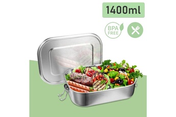 Coffret repas bébé Einfeben 800-1400ml boîte à lunch sans plastique boîte à lunch sans bpa boîte à lunch en acier inoxydable - 1400ml