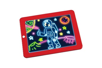 Autre jeux éducatifs et électroniques Wewoo Tableau d'écriture led 3d magic drawing pad creative enfants dessin jouets rouge