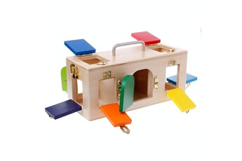 Autre jeux éducatifs et électroniques Wewoo Montessori aides pédagogiques éducation de la petite enfance boîte de serrure de jouet éducatif