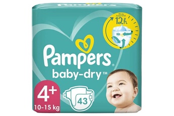 Couche bébé Pampers Pampers baby-dry taille 4+ - 43 couches