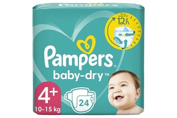 Couche bébé Pampers Pampers baby-dry taille 4+ - 24 couches
