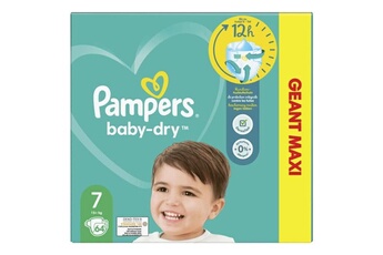 Couche bébé Pampers Pampers baby-dry taille 7 - 64 couches