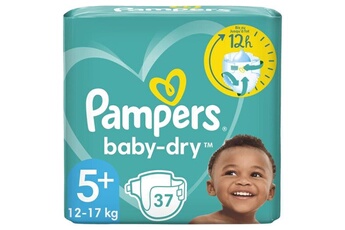 Couche bébé Pampers Pampers baby-dry taille 5+ - 37 couches