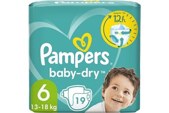 Couche bébé Pampers Pampers baby-dry taille 6 - 19 couches
