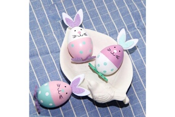 Article et décoration de fête Wewoo 4 pcs oeufs de lapin pâques ornement vacances décoration enfants jouets, livraison couleurs aléatoires