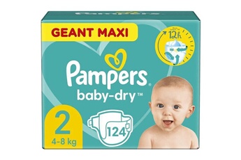 Couche bébé Pampers Pampers baby-dry taille 2 - 124 couches