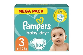Couche bébé Pampers Pampers baby-dry taille 3 - 104 couches