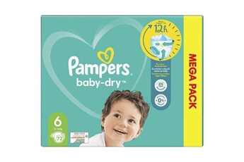 Couche bébé Pampers Pampers baby-dry taille 6 - 72 couches