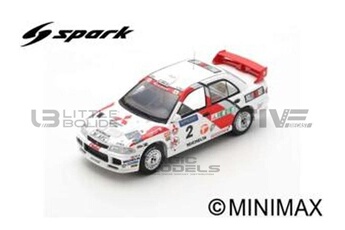 Voiture Spark Voiture miniature de collection spark 1-43 - mitsubishi lancer evolution iii - rallye hong kong 1996 - white / red - s6514