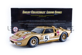 Voiture Shelby Voiture miniature de collection shelby collectibles 1-18 - ford gt 40 mk ii - le mans 1966 - or - shelby403