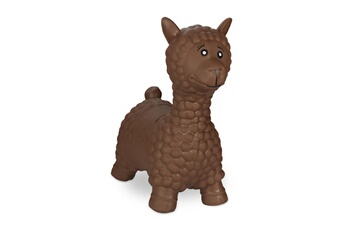 Autres jeux d'éveil Relaxdays Animal sauteur en forme de lama, avec pompe à air, 3 ans et plus, sans bpa, jouet gonflable, marron