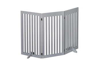 Barrière de sécurité bébé Relaxdays Barrière de sécurité, pliable, non fixe, 92 cm de haut, adapté aux enfants et aux chiens, de couleur grise