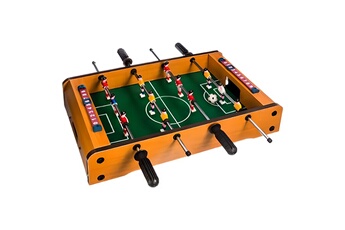 Autres jeux créatifs Pegane Mini table de footbal pour enfant en bois multicolore - longueur 51 x profondeur 31 x hauteur 10 cm