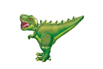 article et décoration de fête amscan ballon aluminium figurine dinosaure t-rex 91x76cm vert - 3225101