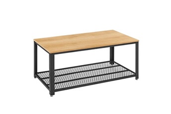 table basse industrielle jacky chêne clair médium mdf 106,2x45x60,2cm