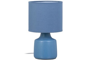 lampe en céramique bleue 27 cm
