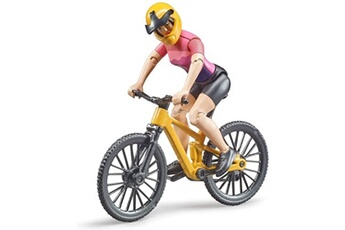 figurine- 63111 - bworld vélo de montagne avec une femme cycliste