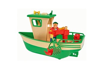figurine- toys 109251074 - sam le pompier bateau de pêche de charlie avec figurine