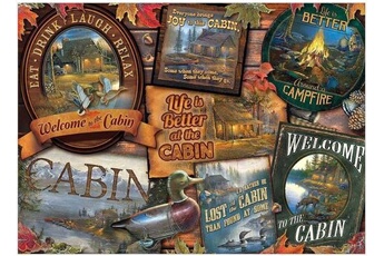/ outset media puzzle 1000 pièces - cabin signs