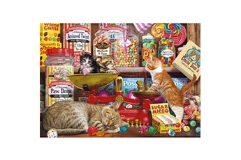 puzzle carton 1000 pièces paw drops & sugar mices multicolore