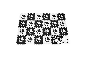 Puzzle Giantex 24 pièces tapis puzzle pour Bébé noir et blanc 30 x 30 x 1  cm en Mousse eva
