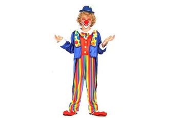 déguisement clown joyeux garçon - 10/12 ans - multicolore - guirca 85721