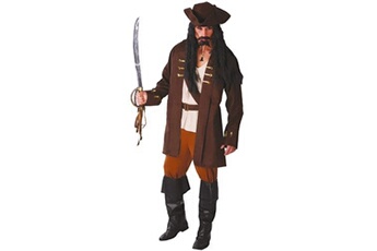 déguisement capitaine flibustier pirate homme - l - marron - guirca 80512