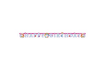 licorne letterslinger joyeux anniversaire 180 cm
