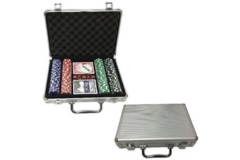 ensemble de poker dans une valise en aluminium