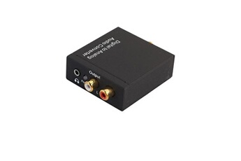 Optique coaxial numérique Toslink Adaptateur Convertisseur audio analogique L / R RCA 3,5 mm