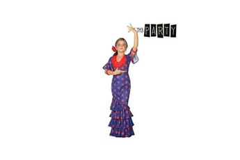 déguisement pour enfants danseuse de flamenco bleu (taille 7-9 ans)