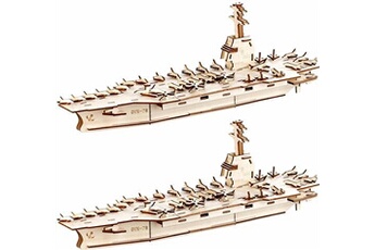 : 2 maquettes 3d en bois de porte-avions - 234 pièces