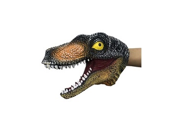 marionnettes à main animaux dinosaure caoutchouc gants de jeu pour enfant - deinonychus 14*19cm