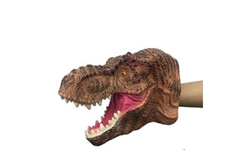 marionnettes à main animaux dinosaure caoutchouc gants de jeu pour enfant - tyrannosaure rouge 16*19cm