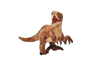 animal en peluche wild republic peluche velociraptor dinosaure de 43 cm marron
