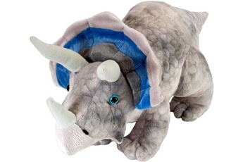 animal en peluche wild republic peluche dinosaure triceratops de 25 cm gris bleu