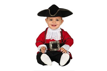 déguisement enfant fiestas guirca déguisement capitaine pirate bébé - 12/18 mois - noir - guirca 88391