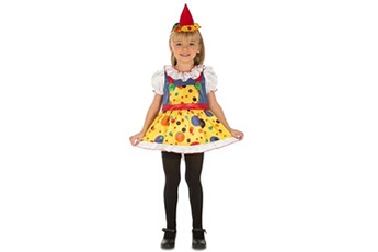 déguisement enfant unimasa déguisement robe petit clown fille - 3/4 ans - jaune - 204066