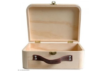 valise en bois à décorer paulownia 23 cm